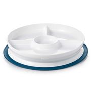 OXO Tot - Stick & Stay Suction Divided Plate Navy