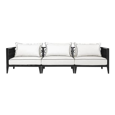 Vandenberg - Ocean Club Outdoor Sofa Matte Black 3-Seater