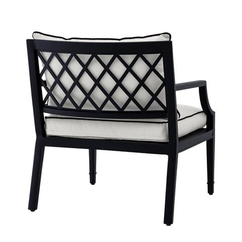 Vandenberg - Bella Vista Outdoor Chair w/Matte Black Frame