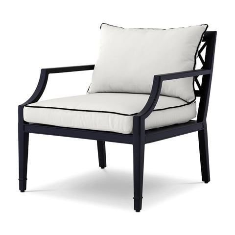 Vandenberg - Bella Vista Outdoor Chair w/Matte Black Frame