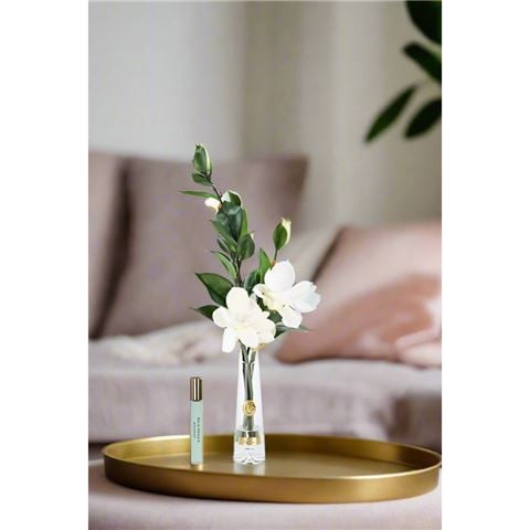 Cote Noire - Summer Magnolia White & Gold w/Vase & Gold Crest