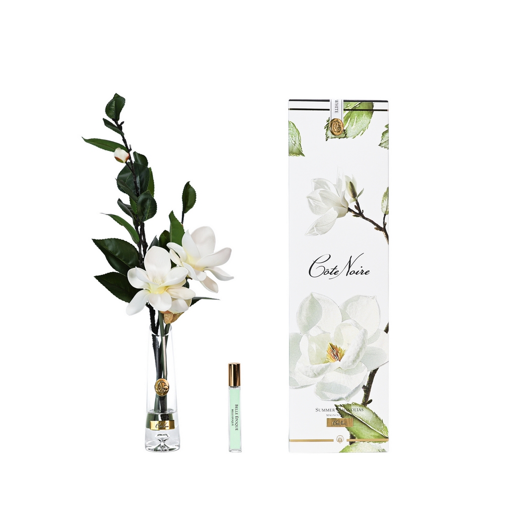 Cote Noire Summer Magnolia White Gold w/Vase Gold Crest