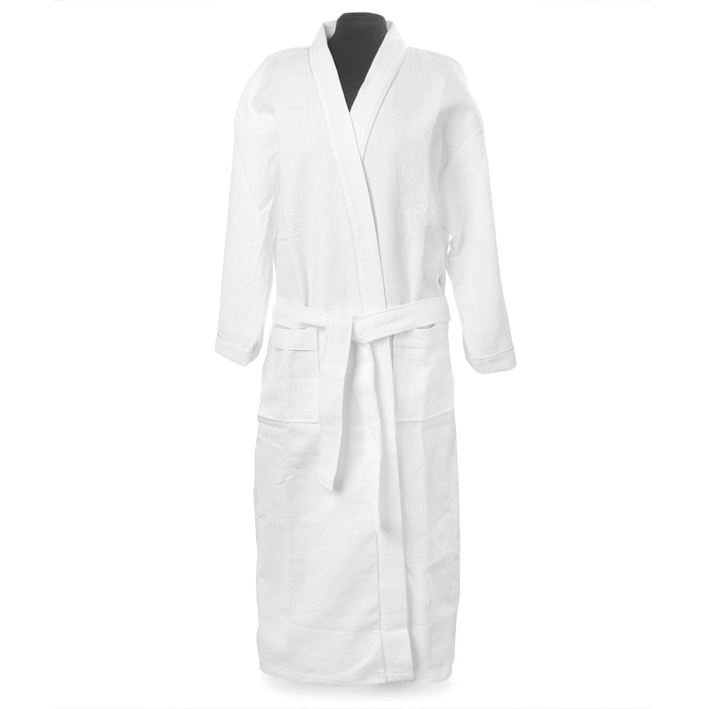 Impact - 100% Cotton White Waffle Robe