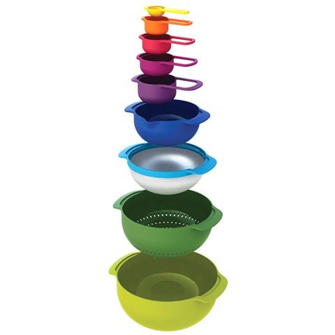 Joseph Joseph Nest 9 Plus Food Preparation Bowl Set 9pce Multicolour - Peter's of Kensington