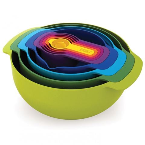 Joseph Joseph Nest 9 Plus Food Preparation Bowl Set 9pce Multicolour - Peter's of Kensington