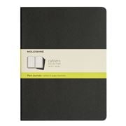 Moleskine - Cahier Plain Journal Extra Large Black Set 3pce