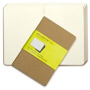 Moleskine - Cahier Plain Pocket Notebook Kraft Set 3pce