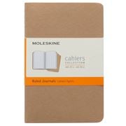 Moleskine - Cahier Ruled Pocket Notebook Kraft Set 3pce