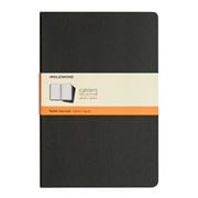 Moleskine - Cahier Ruled Notebook Large Black Set 3pce