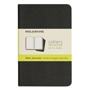 Moleskine - Cahier Plain Pocket Notebook Black Set 3pce
