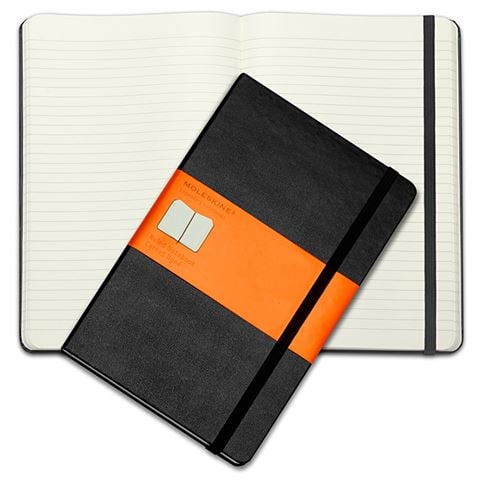 Moleskine - Classic Hard Cover Ruled Notebook Large Black