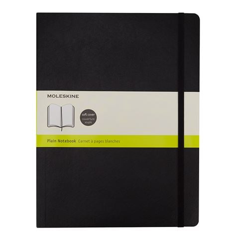 Moleskine Classic Soft Cover Plain Notebook X-Large Black - Peter's of Kensington