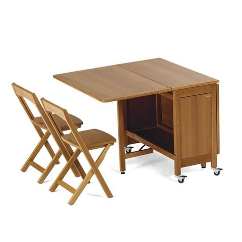Arredamenti - Indaco Revolving Cherry Wood Dining Table & Diana Chair Set 7pce