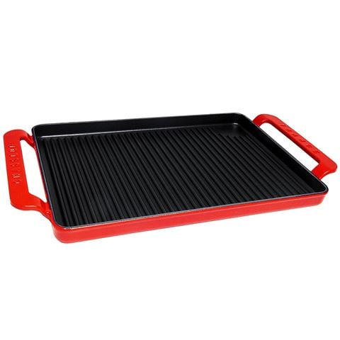 Chasseur Rectangular Grill Inferno Red 42x24cm - Peter's of Kensington