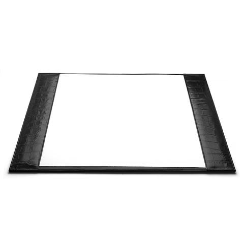 Redd Leather - Crocodile Embossed Leather Desk Pad Black