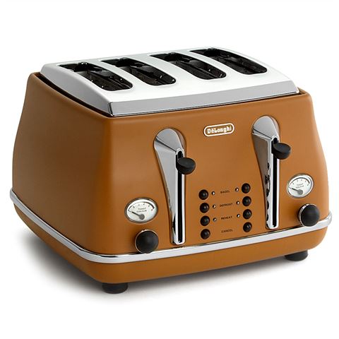 DeLonghi Icona Vintage Etnica Brown Four Slice Toaster Peter's