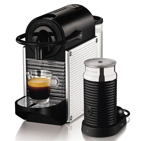 DeLonghi - Nespresso Pixie Chrome Coffee Machine & Aeroccino