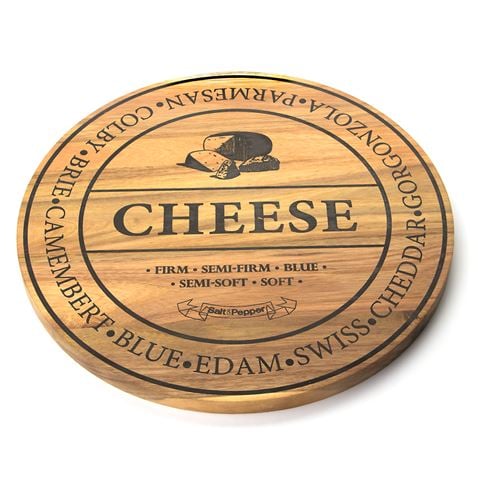 S & P - Fromage Round Wooden Cheese Board Large 40cm