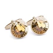 Faber-Castell - Plated Round Cufflinks with Citrine Gold