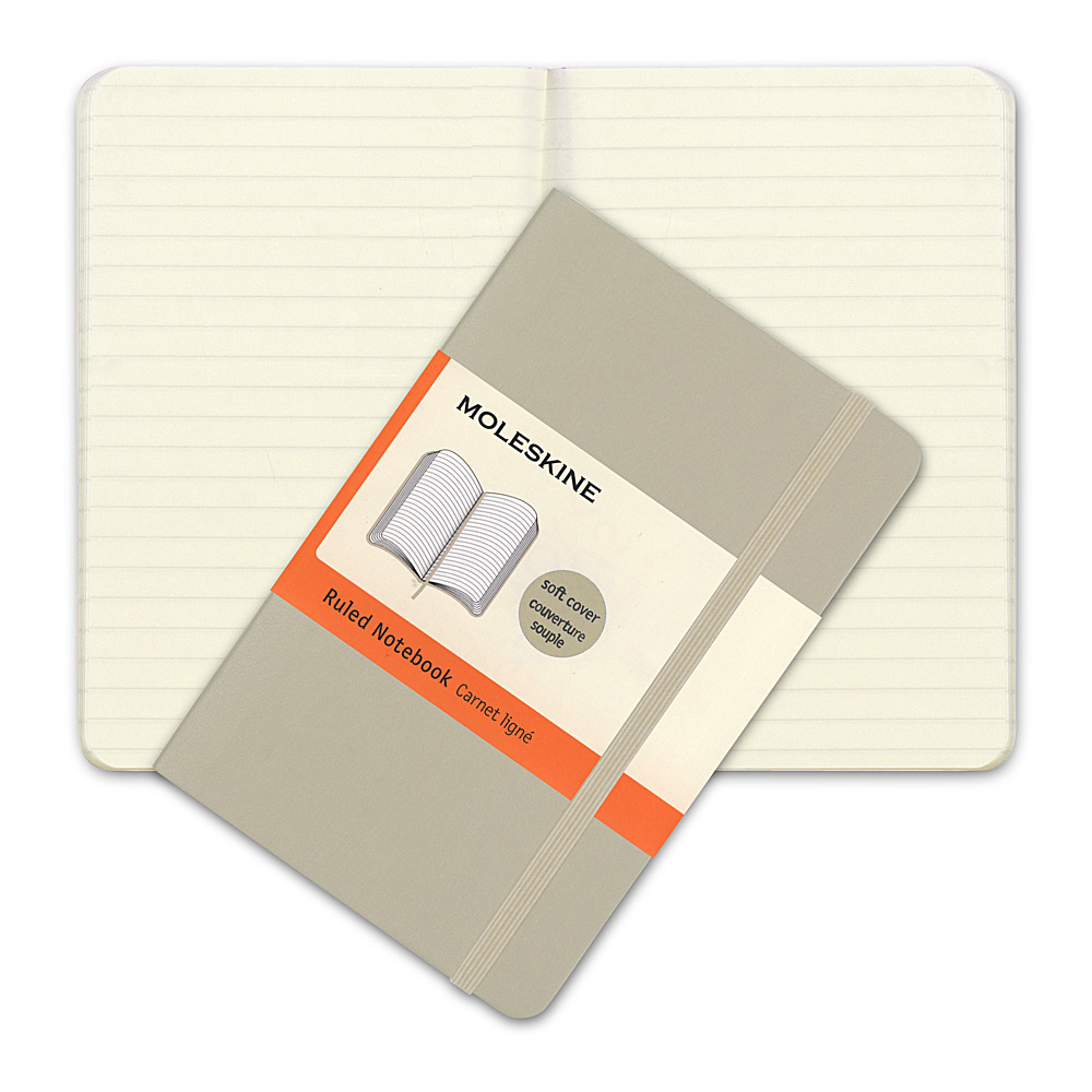 NEW Moleskine Classic Soft Cover Pocket Ruled Notebook Khaki