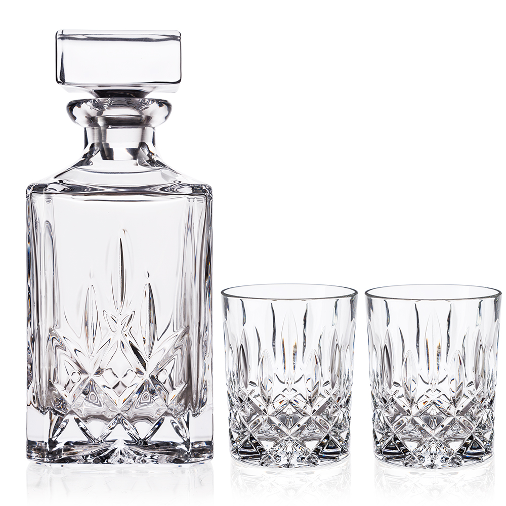 Nachtmann Noblesse Whisky Decanter & Tumbler Set 3pce Peter's of