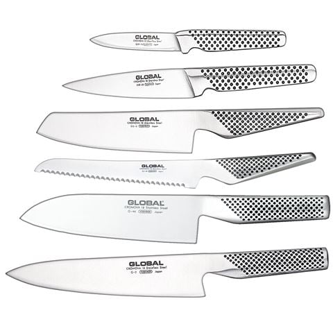 Global Zeitaku Black Knife Block Set 7pce - Peter's of Kensington