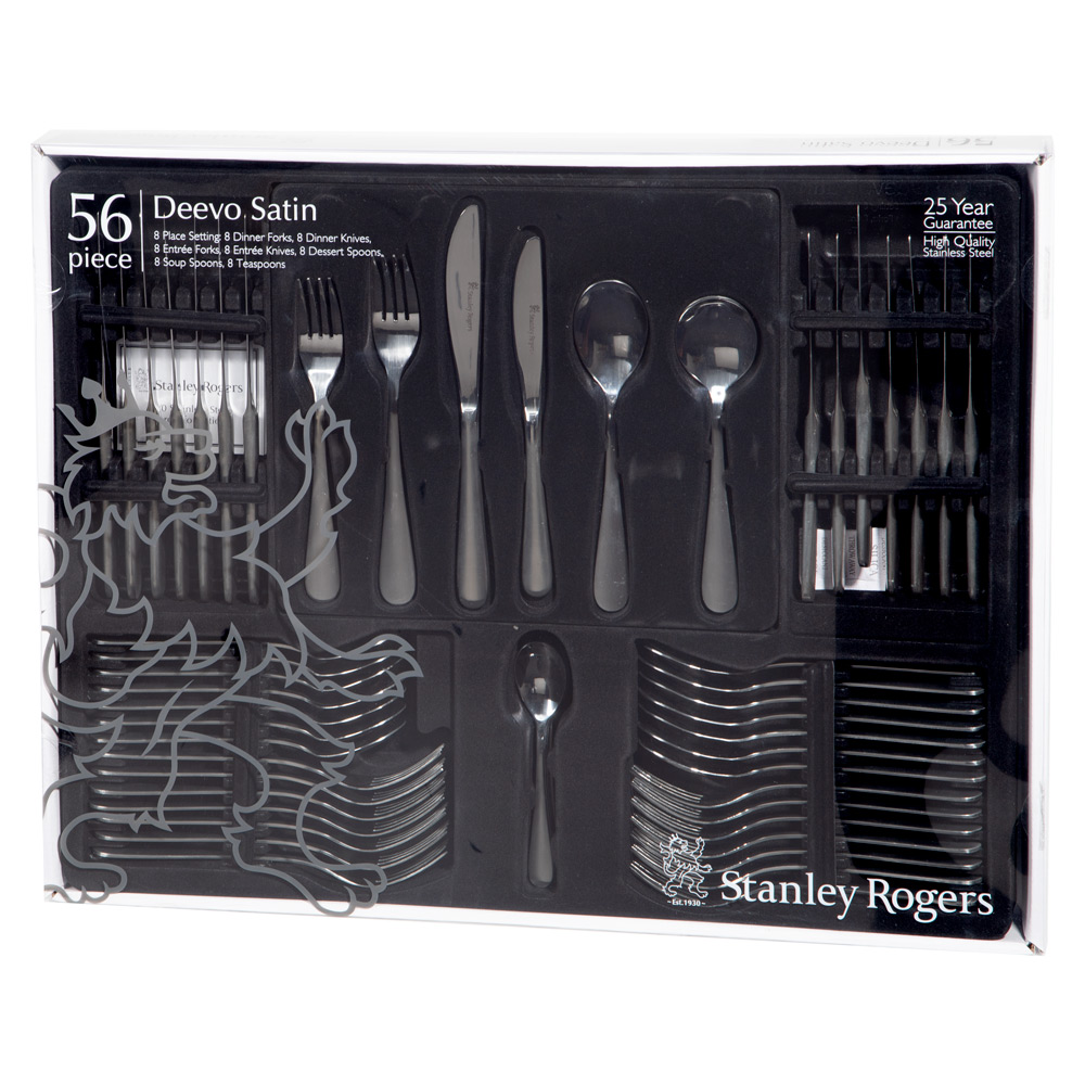 Stanley Rogers Deevo Satin Cutlery Set 56pce Peter's of Kensington