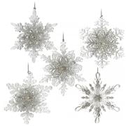 Raz - White Christmas Snowflake Ornament