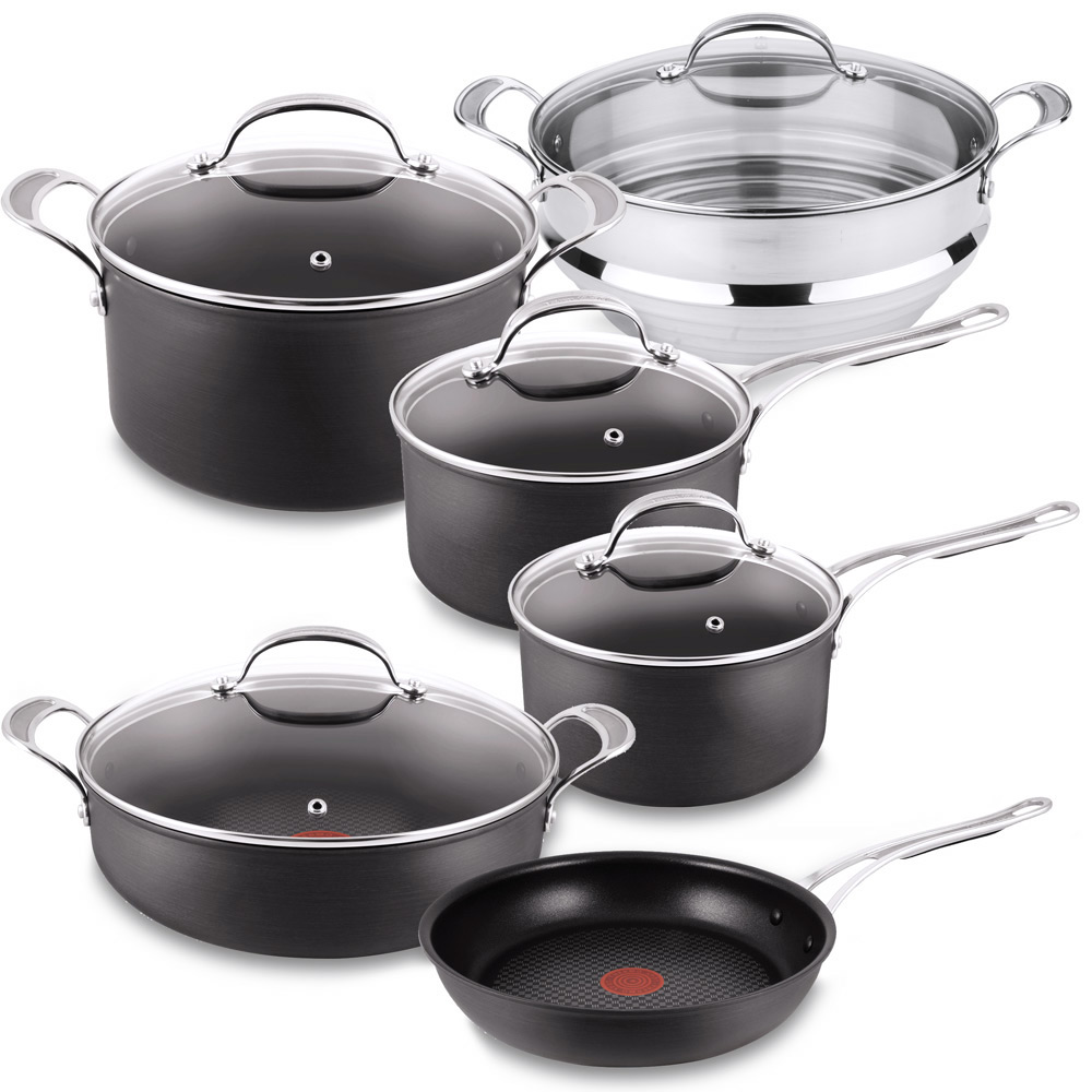Tefal Jamie Oliver New Wave Anodised Cookware Set 5pce