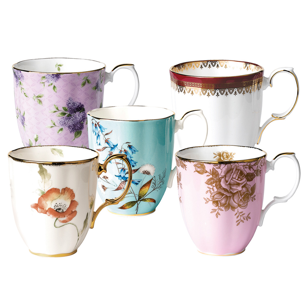 Royal Albert 100 Years 19501990 Mug Set 5pce