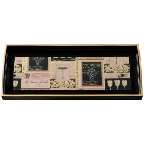Whitelaw & Newton - Wine Sandwich Tray Black & Gold