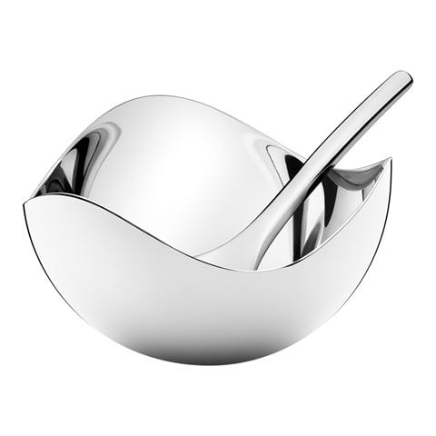 Georg Jensen Bloom Salt Cellar with Spoon - Peter's of Kensington