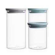 Brabantia - Stackable Glass Jar Set 3pce