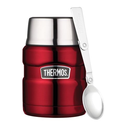 Thermos - Stainless Steel Vacuum Food Flask Red 470ml