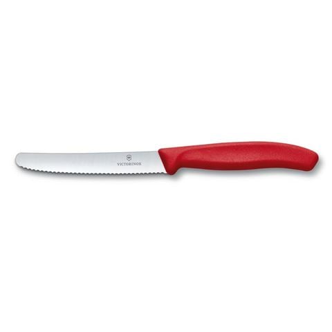 Steak Knife 11cm Wavy Red
