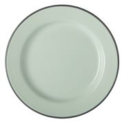 Falcon - Enamel Dinner Plate Pastel Blue & Grey Rim 26cm