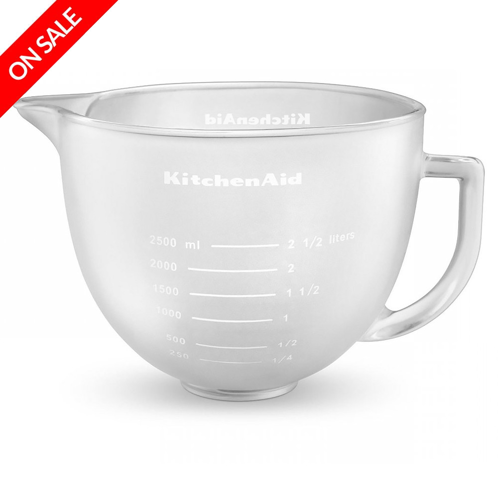 NEW KitchenAid Accessories Frosted Glass Bowl 4.7L K5GBF eBay
