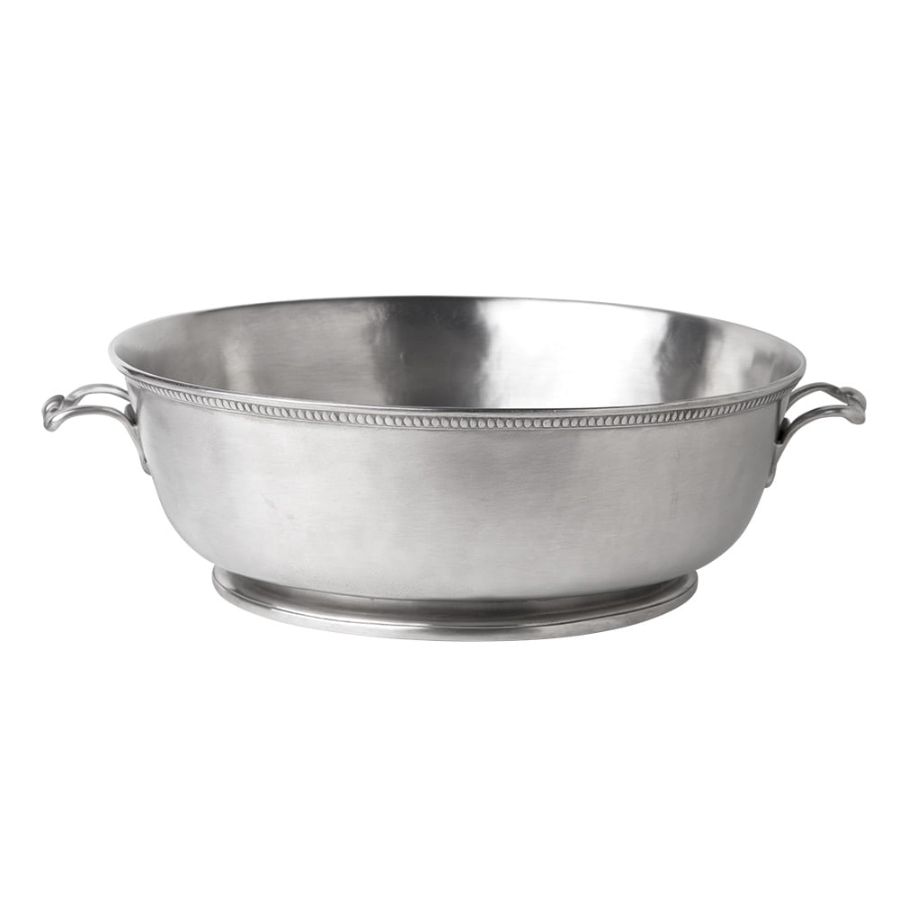 Match Pewter - Pewter Beaded Serving Bowl with Handles | Peter's of
