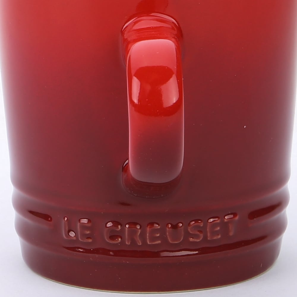 Le Creuset Stoneware Cappuccino Mug Cerise Red 200ml Peter's of