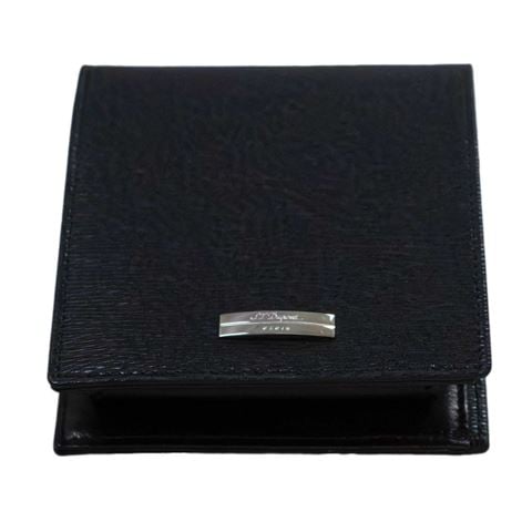 Dupont - Box Purse w/Billfold & Credit Card Slots Textured Leather Black