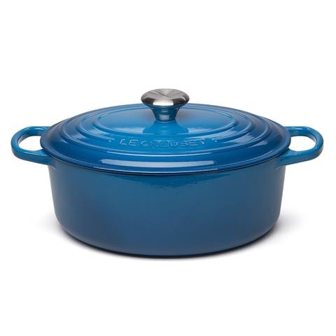 Le Creuset - Signature Oval Casserole Marseille Blue 29cm | Peter's of ...