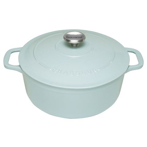 Chasseur Round French Oven Duck Egg Blue 28cm/6L - Peter's of Kensington