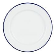Falcon - Enamel Side Plate White & Blue 20cm