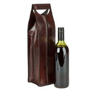 Rossini Leather - Single Wine Bottle Holder Black