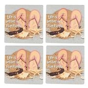Thirstystone - Life Is Better In Flip Flops Coaster Set 4pce