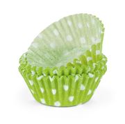 Regency - Polka Dot Mini Baking Cups Lime & White 40pce
