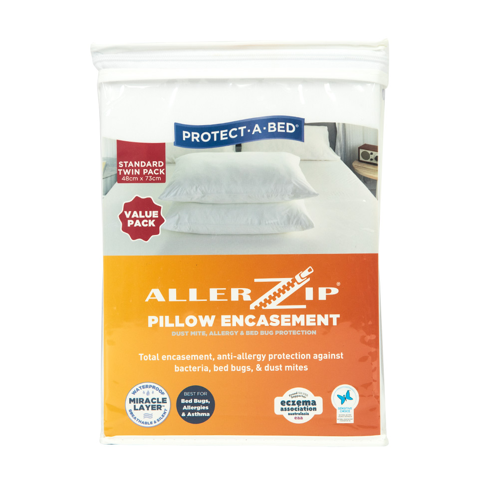 NEW ProtectABed AntiAllergy Smooth Pillow Protector Set 2pc