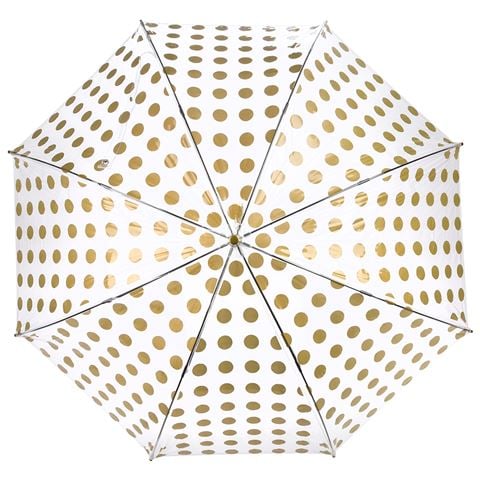 Clifton - Polka Dot Automatic Umbrella Gold