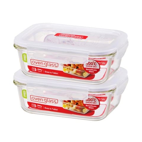 Lock & Lock - Oven Glass Rectangular Container Set 2pce | Peter's of ...