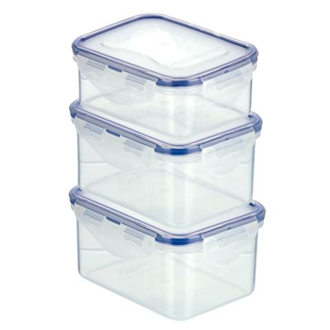 Lock & Lock - Rectangular Small Storage Container Set 3pce